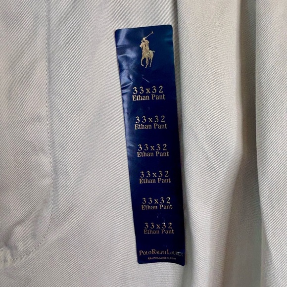 🐎”Polo by Ralph Lauren” NWT Cream Ethan Pleated Pants w/ Pockets - Picture 3 of 15